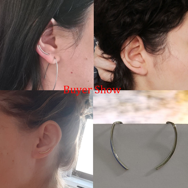 SmoothLine™ Sterling Silver Long-Line Earrings