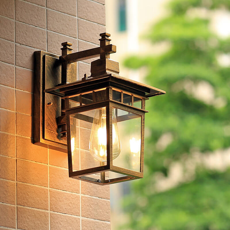 NoirPath Outdoor Wall Lantern – Waterproof Aluminum Exterior Sconce