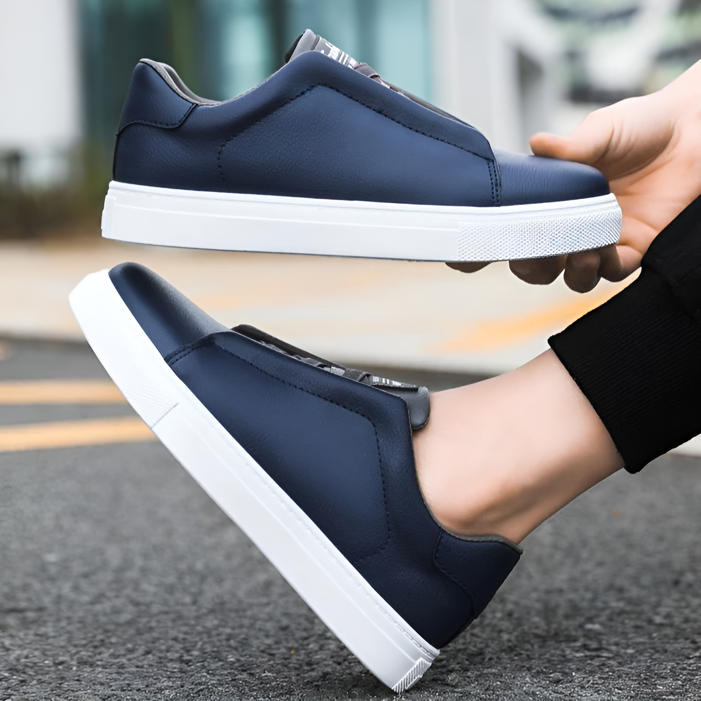 StrideFlex Non-Slip Flat Ankle Sneakers