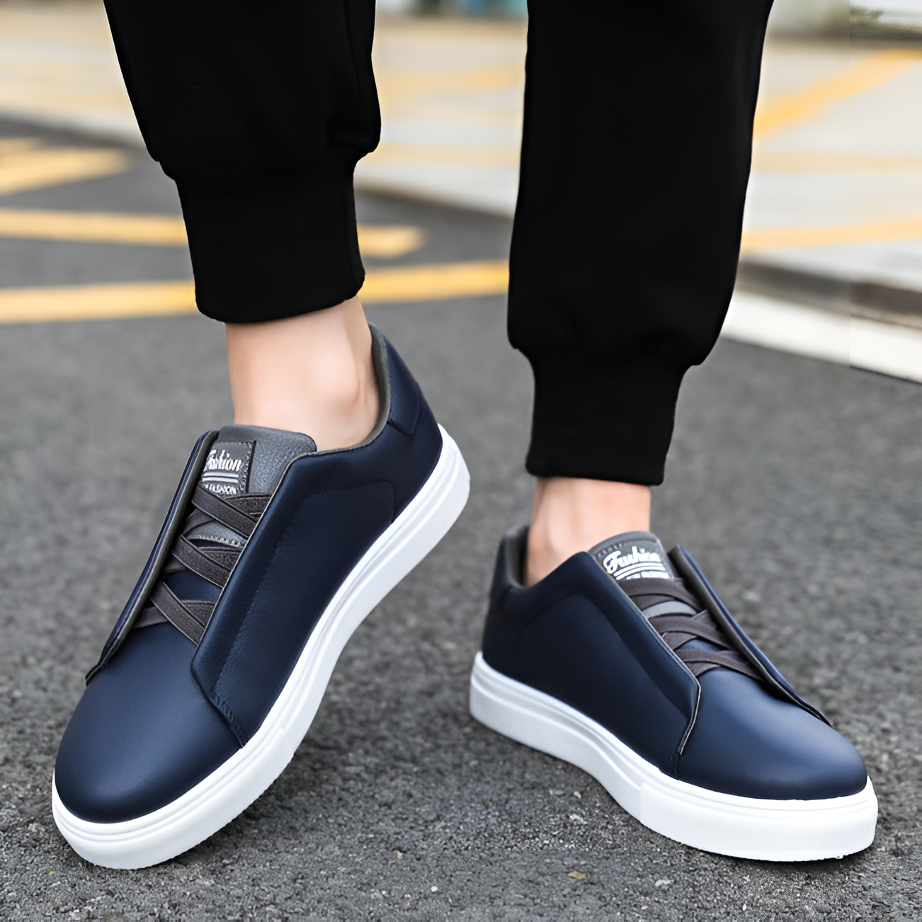 StrideFlex Non-Slip Flat Ankle Sneakers