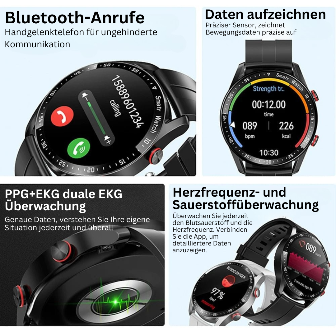 Health Monitoring Smartwatch – Multi-Function Fitness & Wellness Tracker