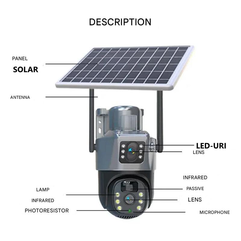 DualGuard™ 4K Wireless Solar Security Camera with Dual Lens