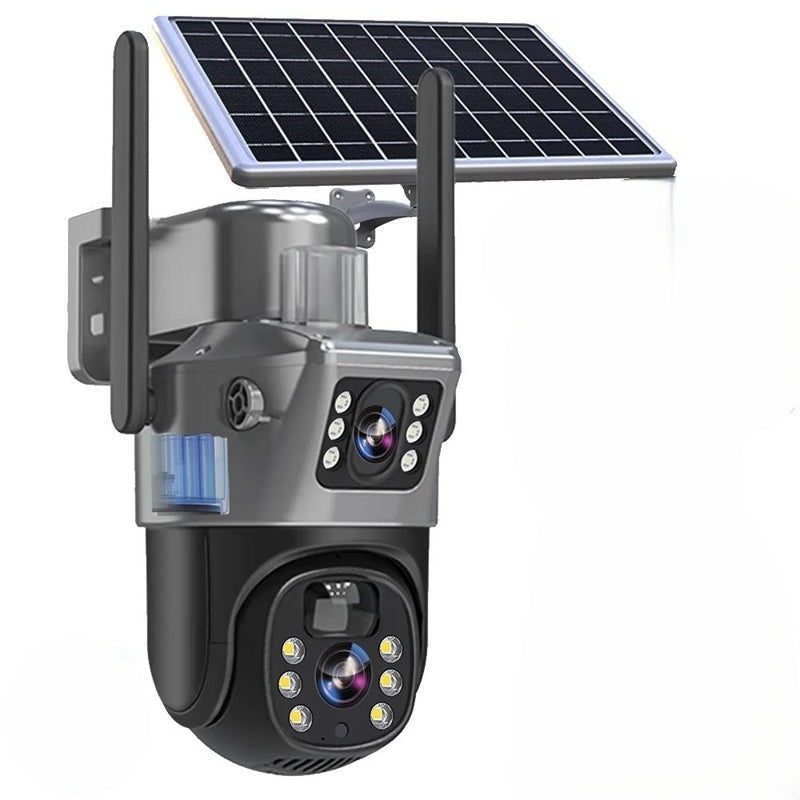DualGuard™ 4K Wireless Solar Security Camera with Dual Lens
