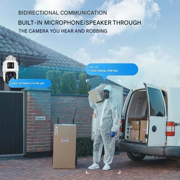 DualGuard™ 4K Wireless Solar Security Camera with Dual Lens