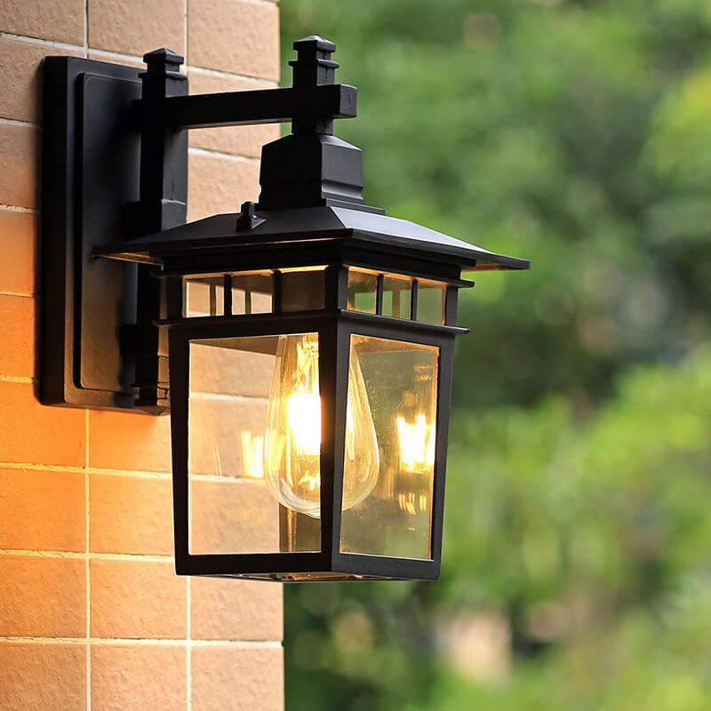 NoirPath Outdoor Wall Lantern – Waterproof Aluminum Exterior Sconce
