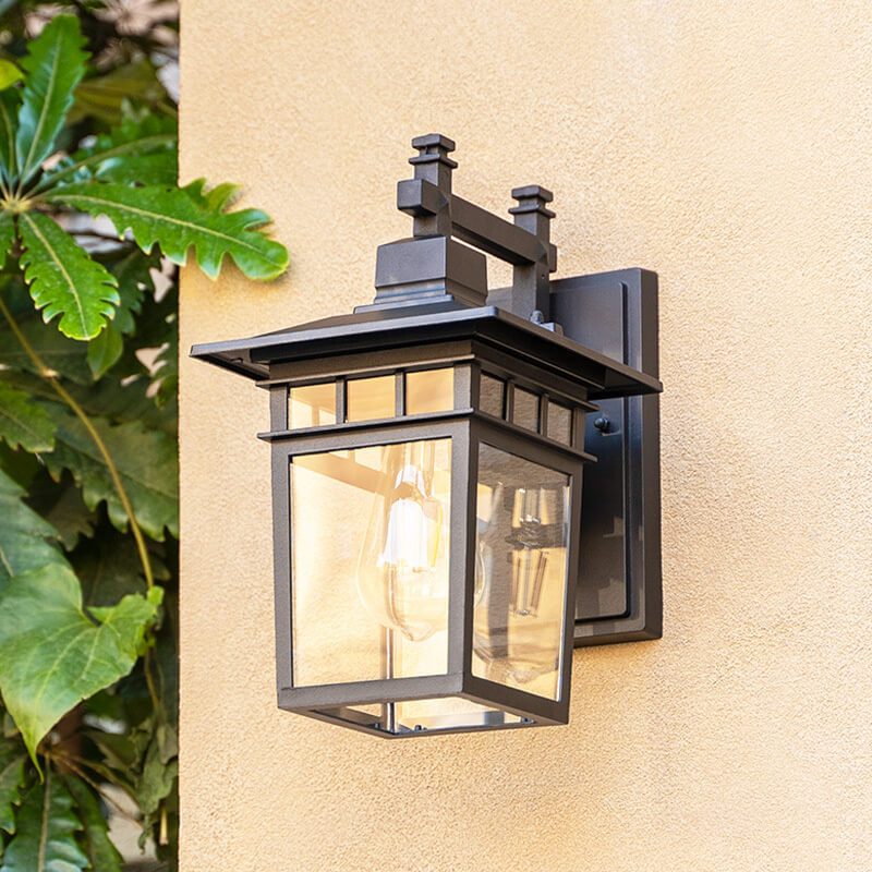 NoirPath Outdoor Wall Lantern – Waterproof Aluminum Exterior Sconce