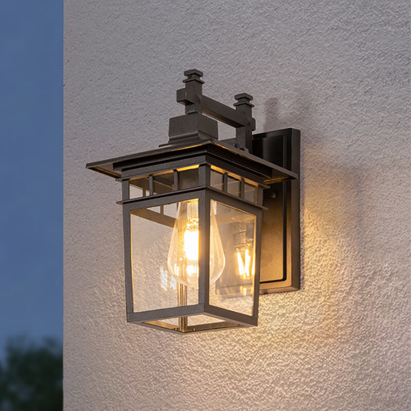 NoirPath Outdoor Wall Lantern – Waterproof Aluminum Exterior Sconce