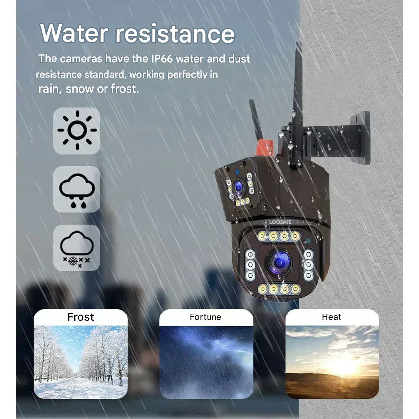 DualGuard™ 4K Wireless Solar Security Camera with Dual Lens