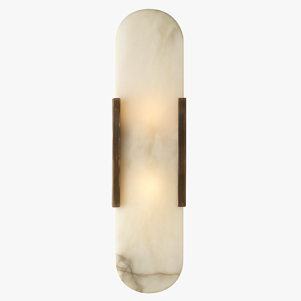 MarbleAura™ – Modern Marble Bedside Wall Sconce with Soft Ambient Glow
