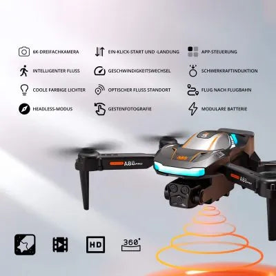 Foldable Camera Drone with Remote Control and Obstacle Detection