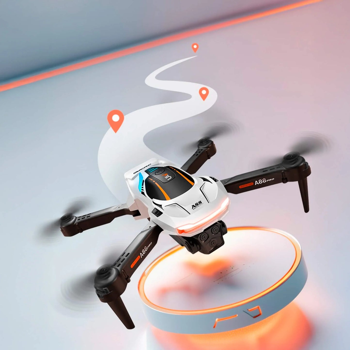 Foldable Camera Drone with Remote Control and Obstacle Detection