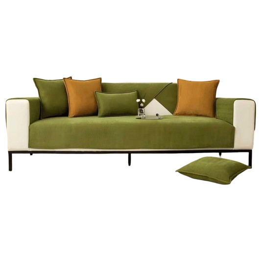 Non-Slip L-Shaped Chenille Sofa Protector Cover