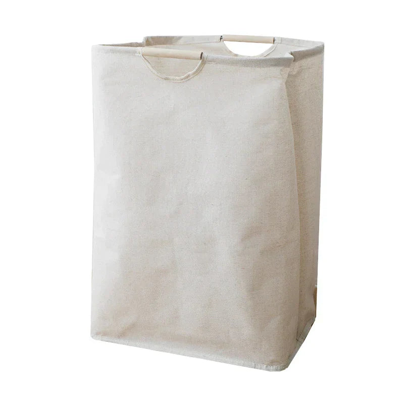 Cotton Linen Laundry Basket Foldable Storage Hamper