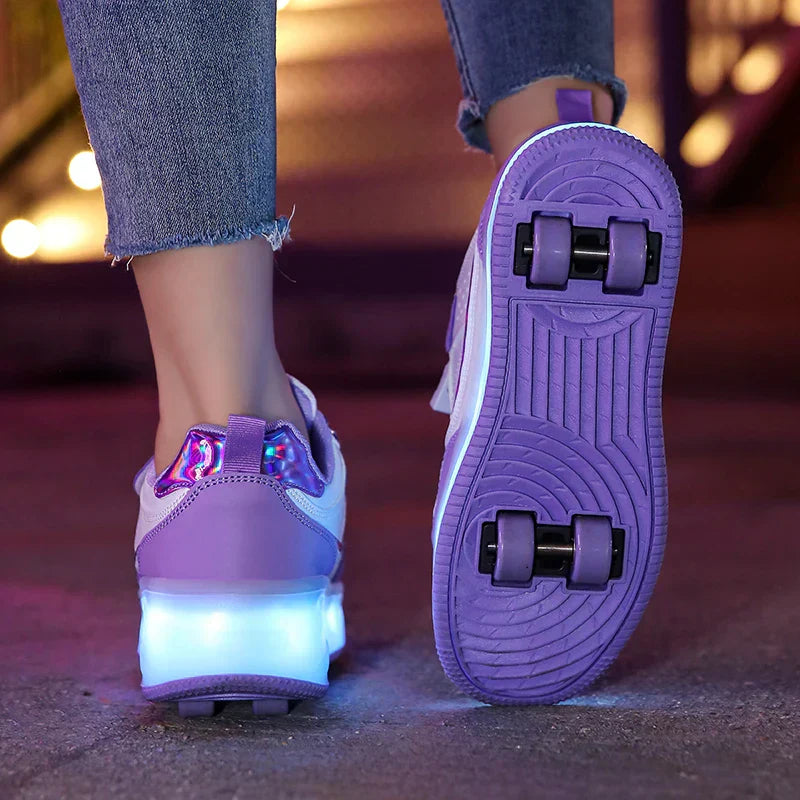 Zoe – Orthopedic LED Roller Shoes for Kids