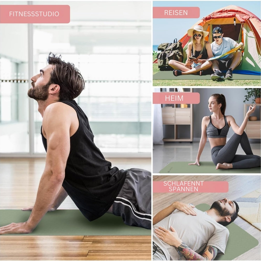 Foldable Non-Slip Yoga Mat Compact Travel Exercise Mat