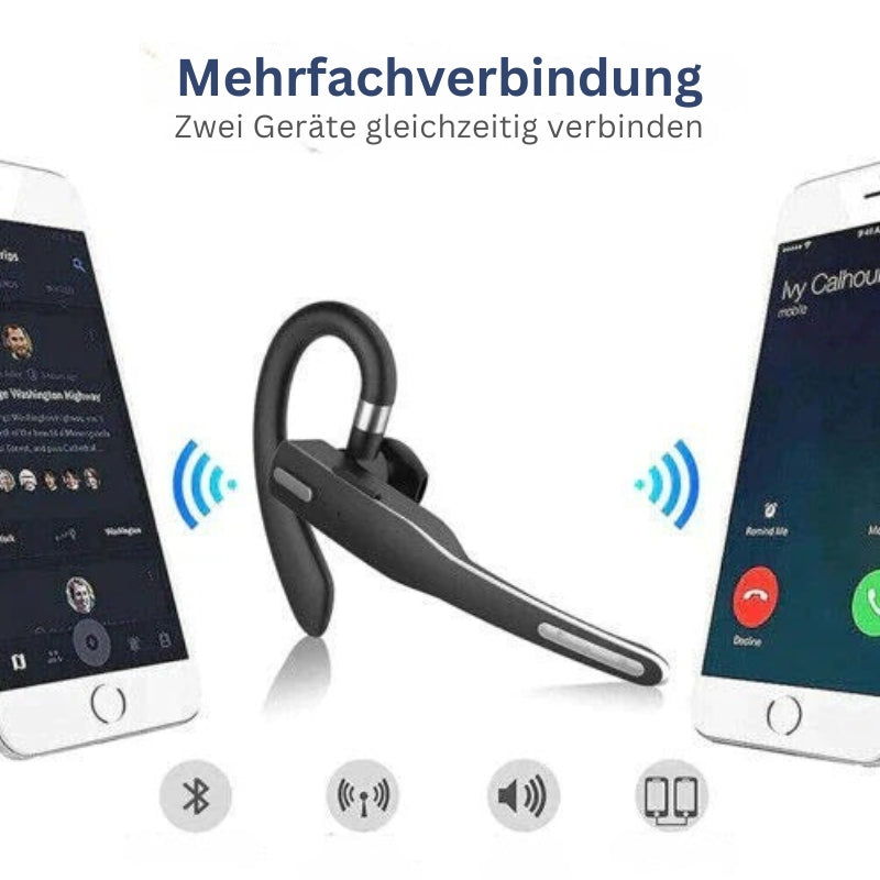 Kabelloses Bluetooth-Headset mit zwei Mikrofonen