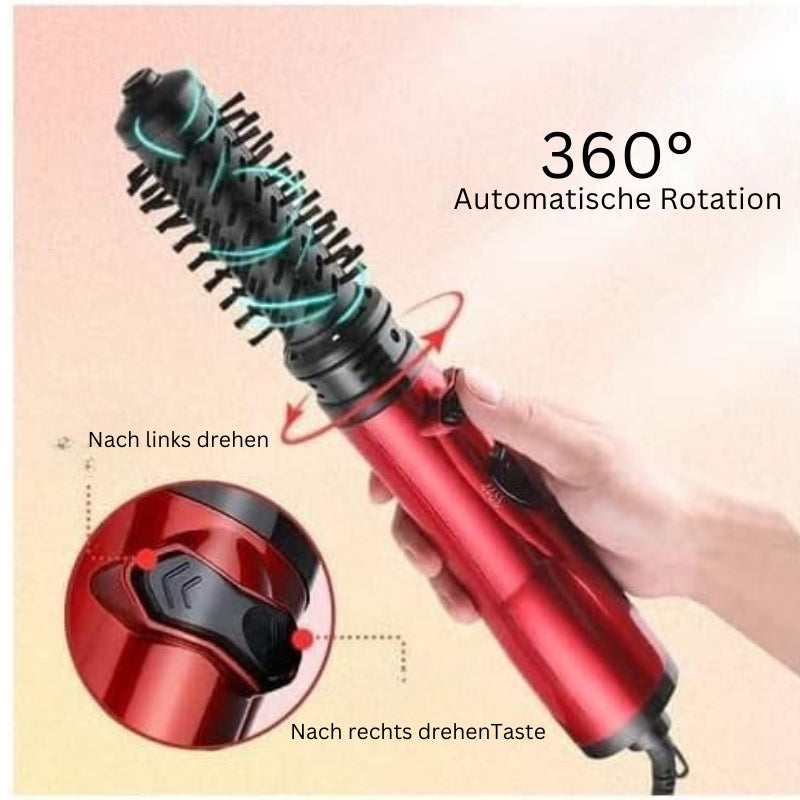 2-in-1 Rotating Hot Air Brush Hair Dryer