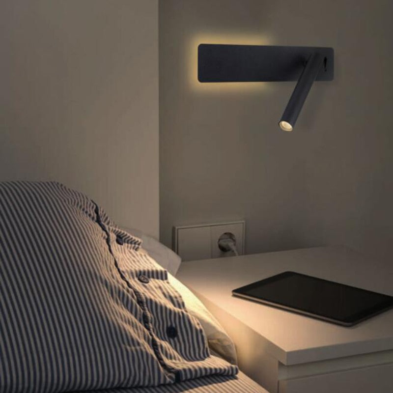 Adjustable LED Wall Reading Light Bedside Swivel Lamp