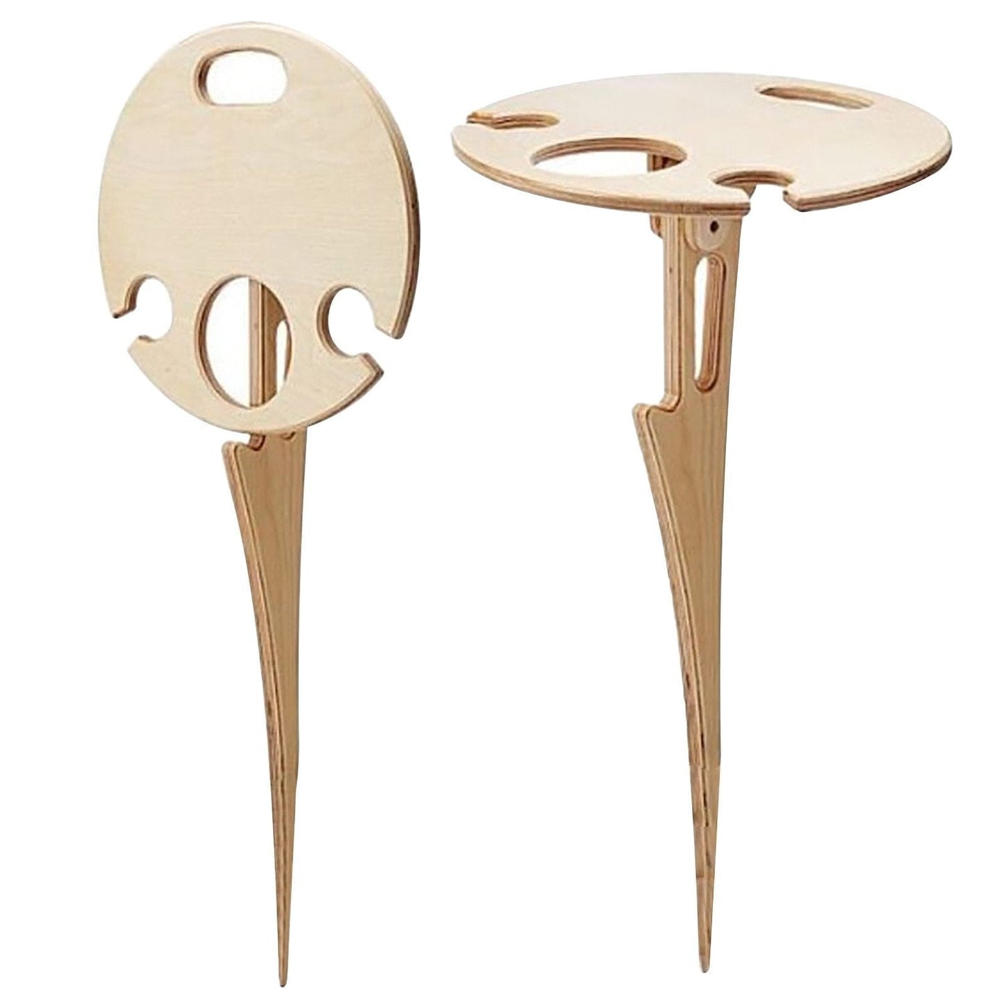 Outdoor Wooden Wine Picnic Table Folding Ground Table