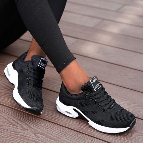 Comfort Support Walking Shoes Women Cushioned Breathable Sneakers