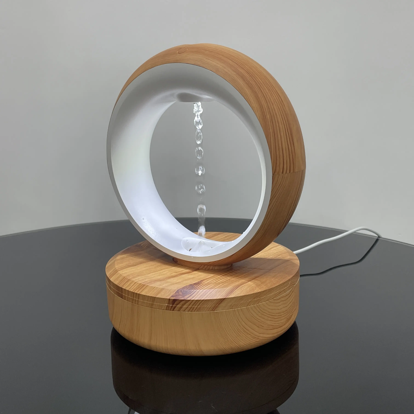 Anti-Gravity Water Droplet Humidifier with LED Ambient Light