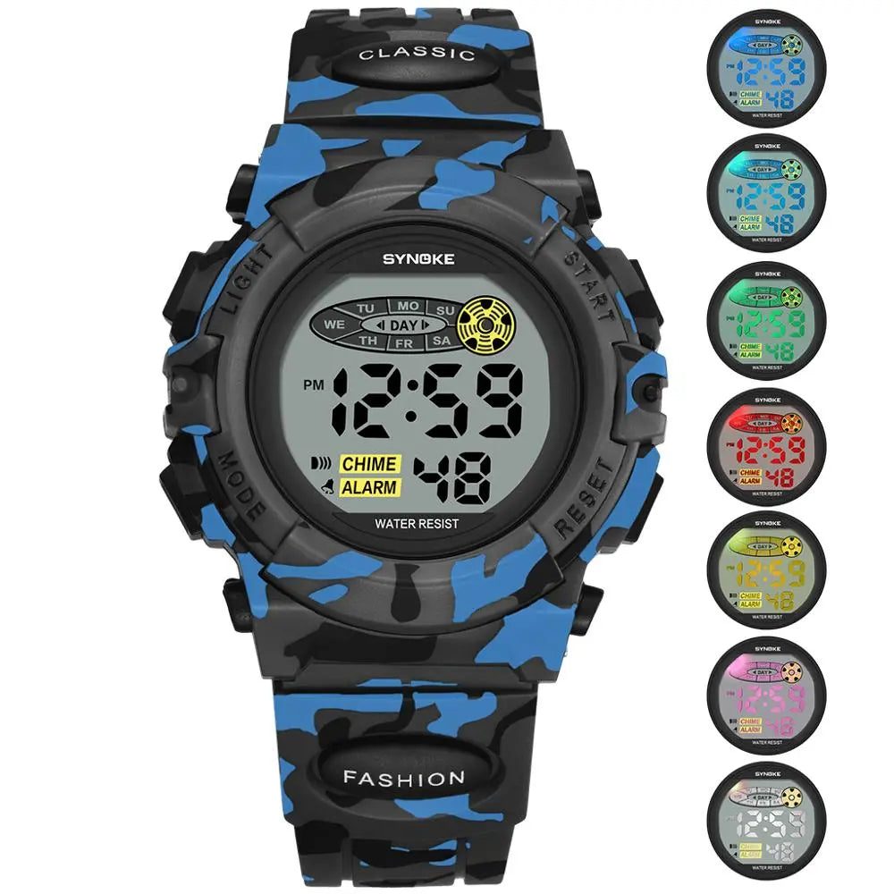 Kids Digital Wrist Watch Waterproof Everyday Children Watch