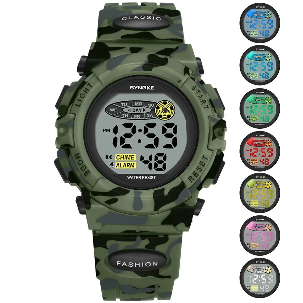Kids Digital Wrist Watch Waterproof Everyday Children Watch