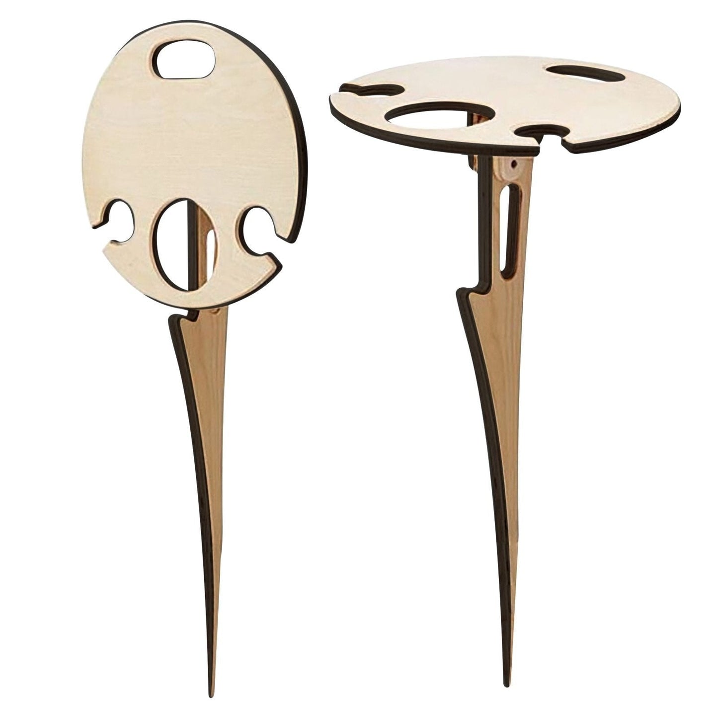 Outdoor Wooden Wine Picnic Table Folding Ground Table