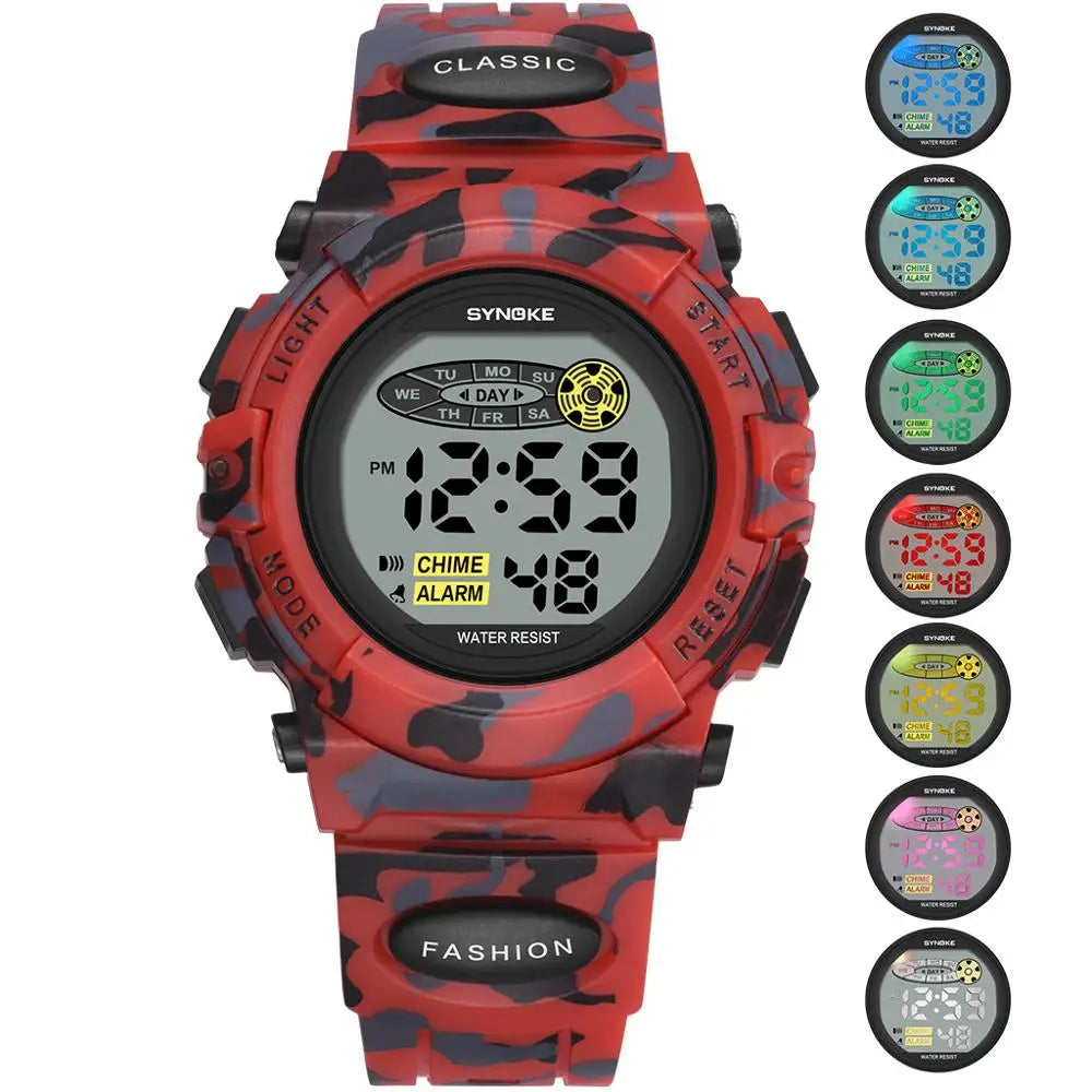Kids Digital Wrist Watch Waterproof Everyday Children Watch