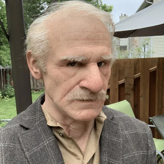 Realistic Old Man Latex Mask Headpiece for Costume & Cosplay