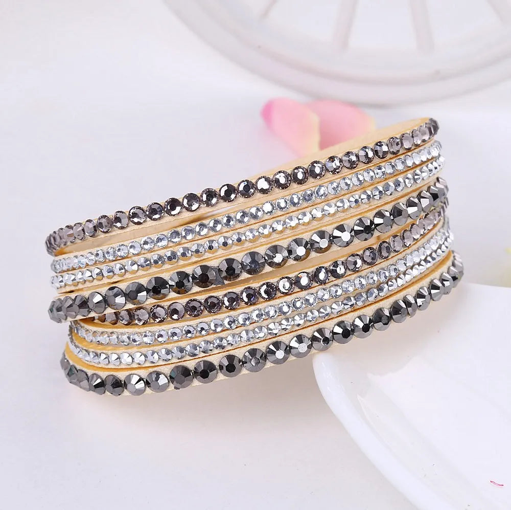 LumiWrap™ Multi-Layer Rhinestone Wrap Bracelet