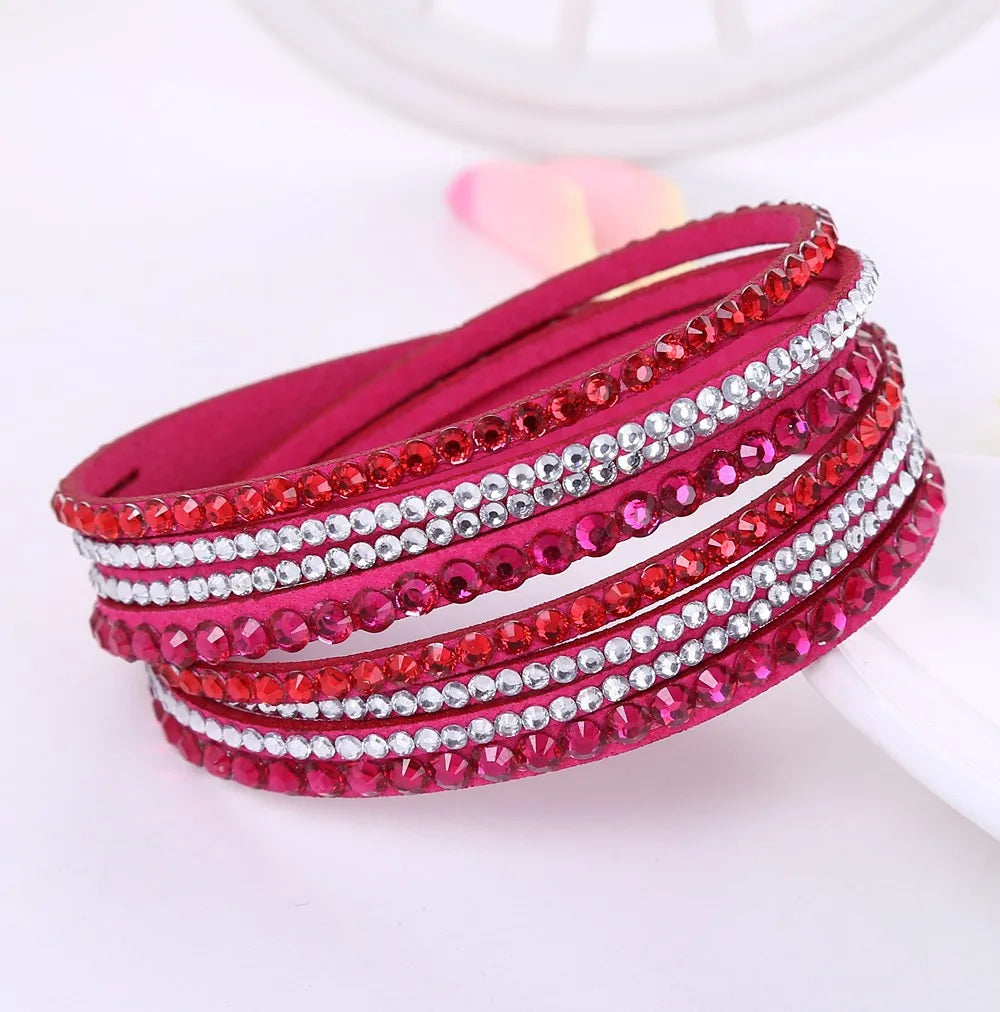 LumiWrap™ Multi-Layer Rhinestone Wrap Bracelet