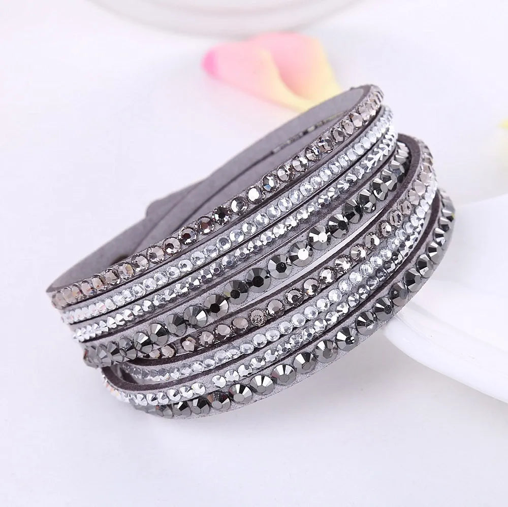 LumiWrap™ Multi-Layer Rhinestone Wrap Bracelet