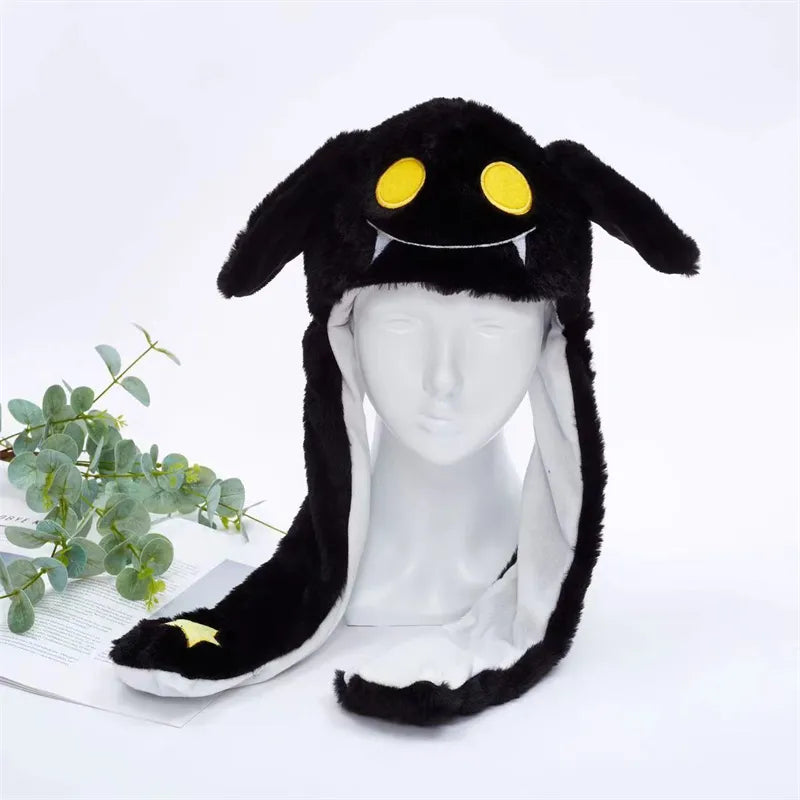 Plush Bunny Ear Hat with Moving Ears – Interactive Winter Hat