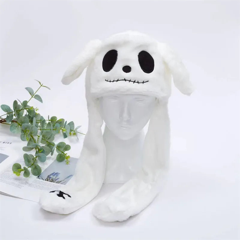 Plush Bunny Ear Hat with Moving Ears – Interactive Winter Hat