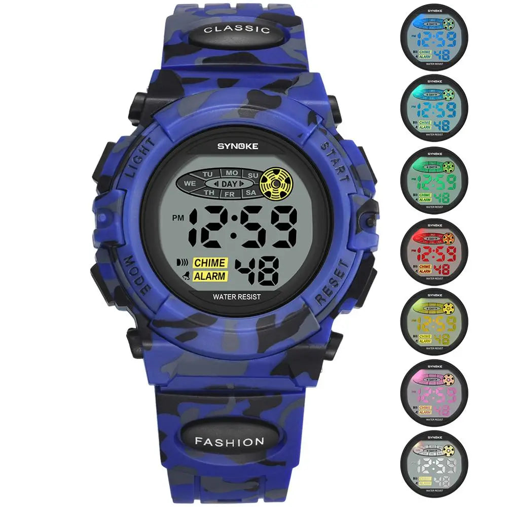 Kids Digital Wrist Watch Waterproof Everyday Children Watch