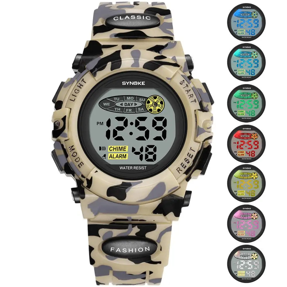 Kids Digital Wrist Watch Waterproof Everyday Children Watch