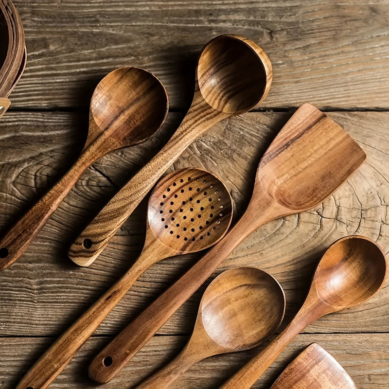 NordicChef Wooden Kitchen Utensil Set – 5-Piece Luxury Cookware