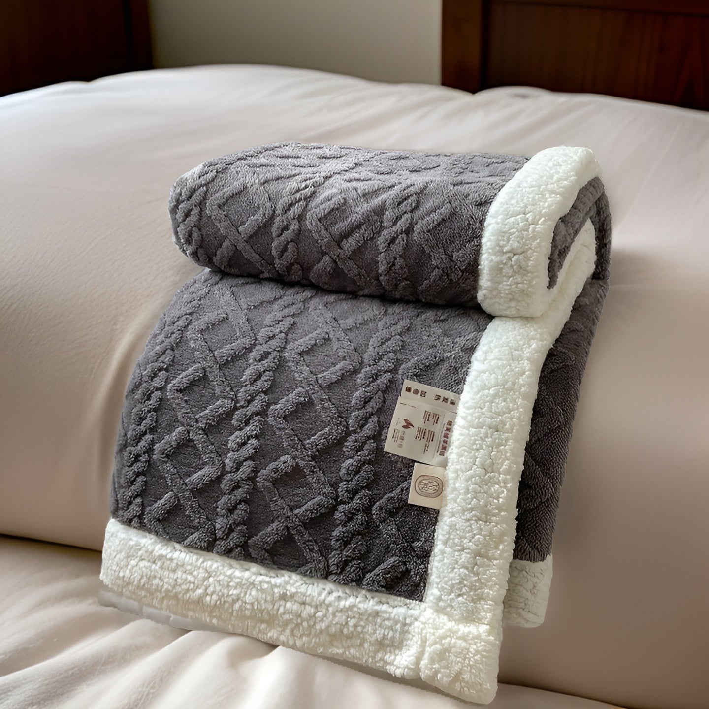 WarmHaven – Reversible Fleece Blanket – Warm & Soft Winter Throw