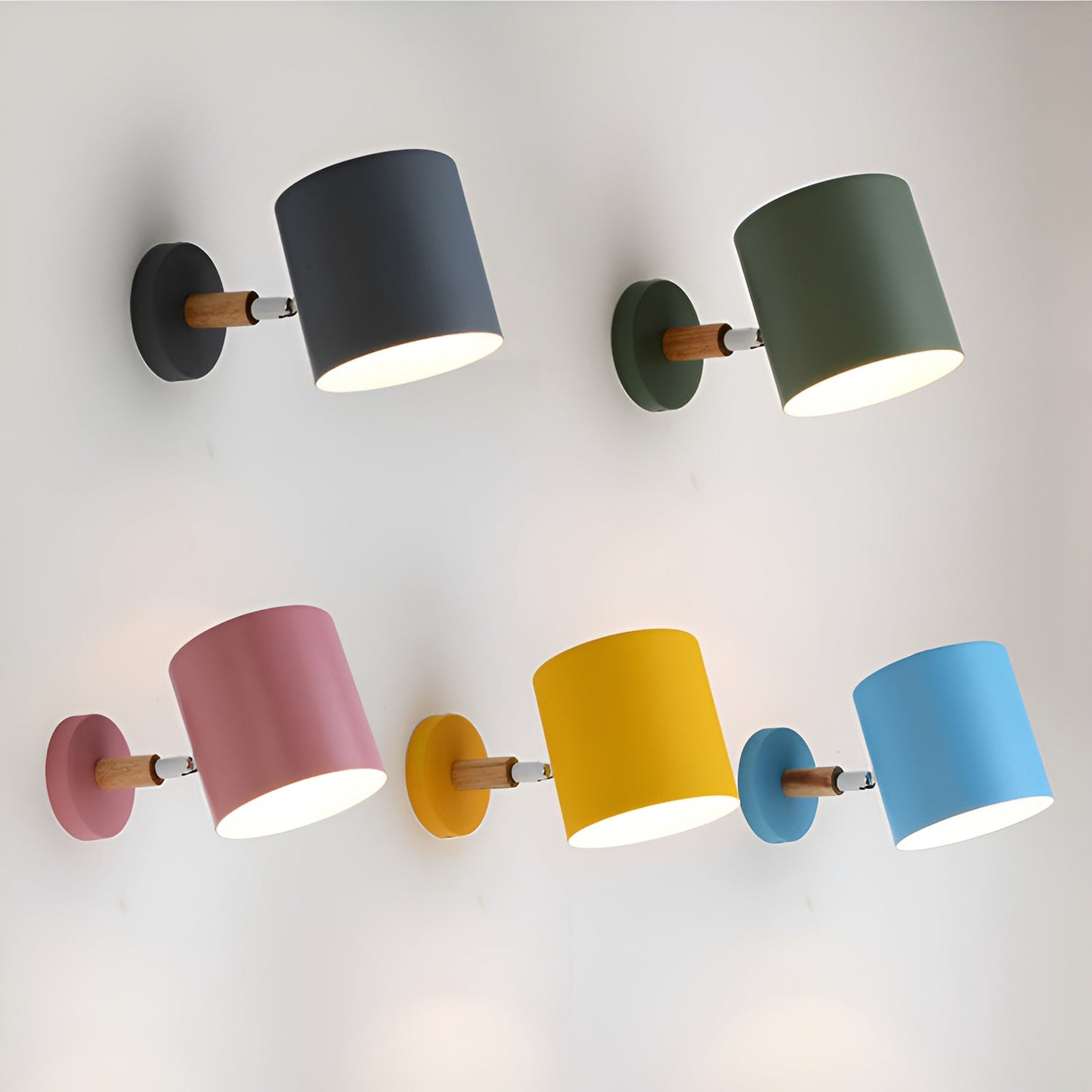 NordicGlow – Adjustable Wall Lamp with Pastel Elegance