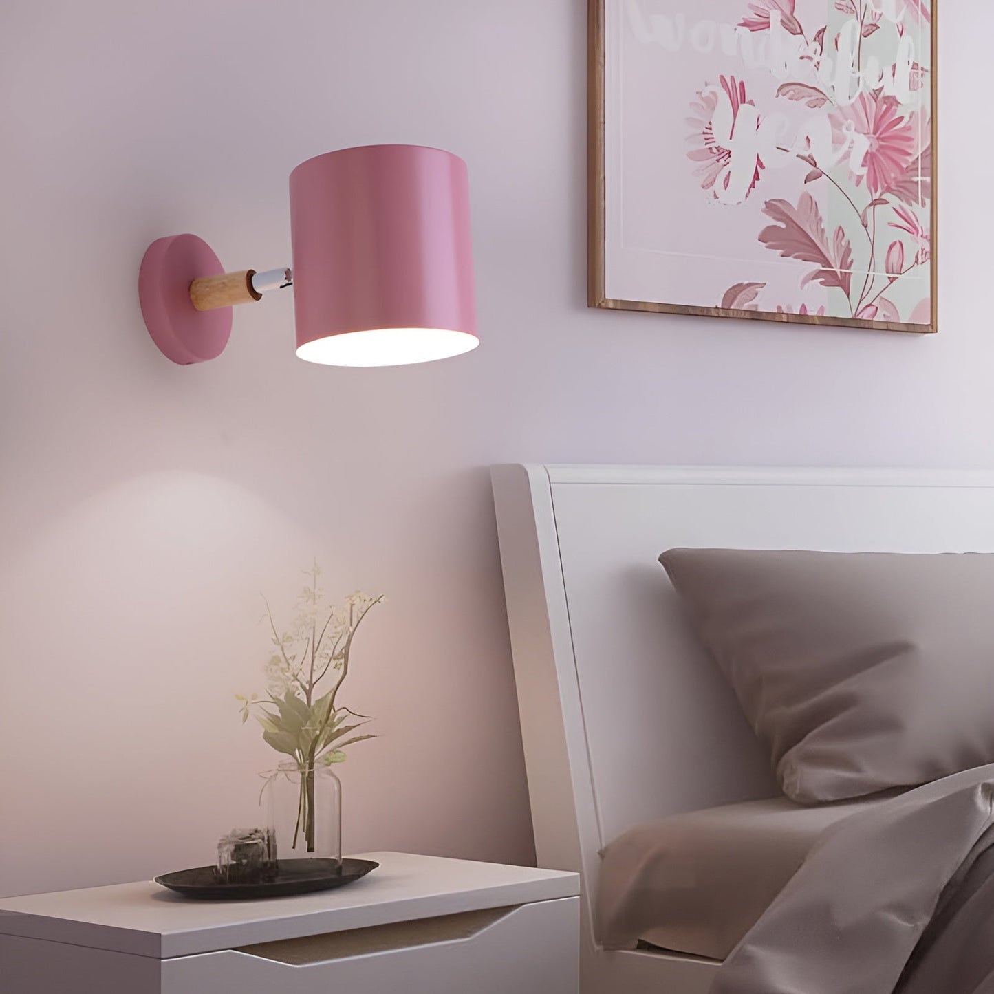 NordicGlow – Adjustable Wall Lamp with Pastel Elegance