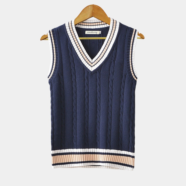 Men's Knit Sweater Vest V Neck Lightweight Layering Vest