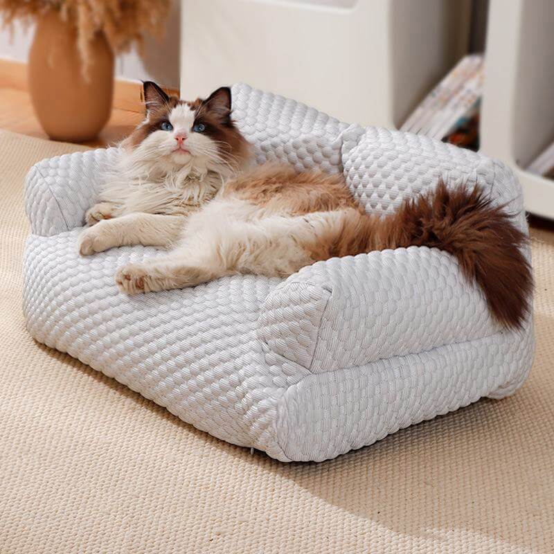 FrostPaws – Ice Silk Cooling Pet Bed with Breathable Support & Sofa Comfort