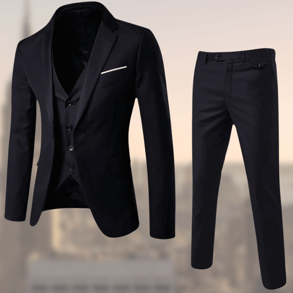 Finn Men’s Three-Piece Suit with Vest