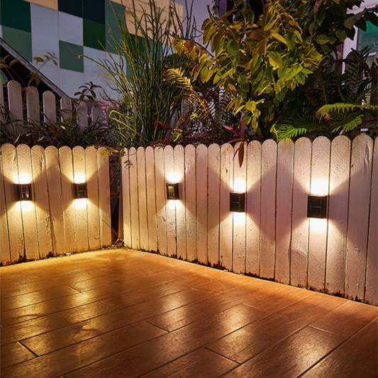 SolarGlow™ LED Solar Wall Lights – Wireless, Weatherproof Outdoor Lighting