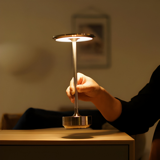 GlowLite – Luxury Wireless Table Lamp with Dimmable Touch Control