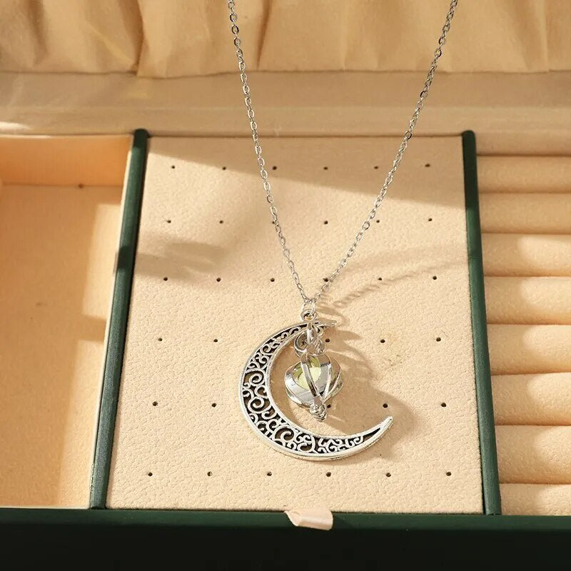 LunarAura Moonstone Pendant Necklace