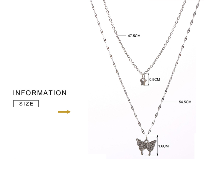 Butterfly Grace | Refined Silver Layered Necklace Set