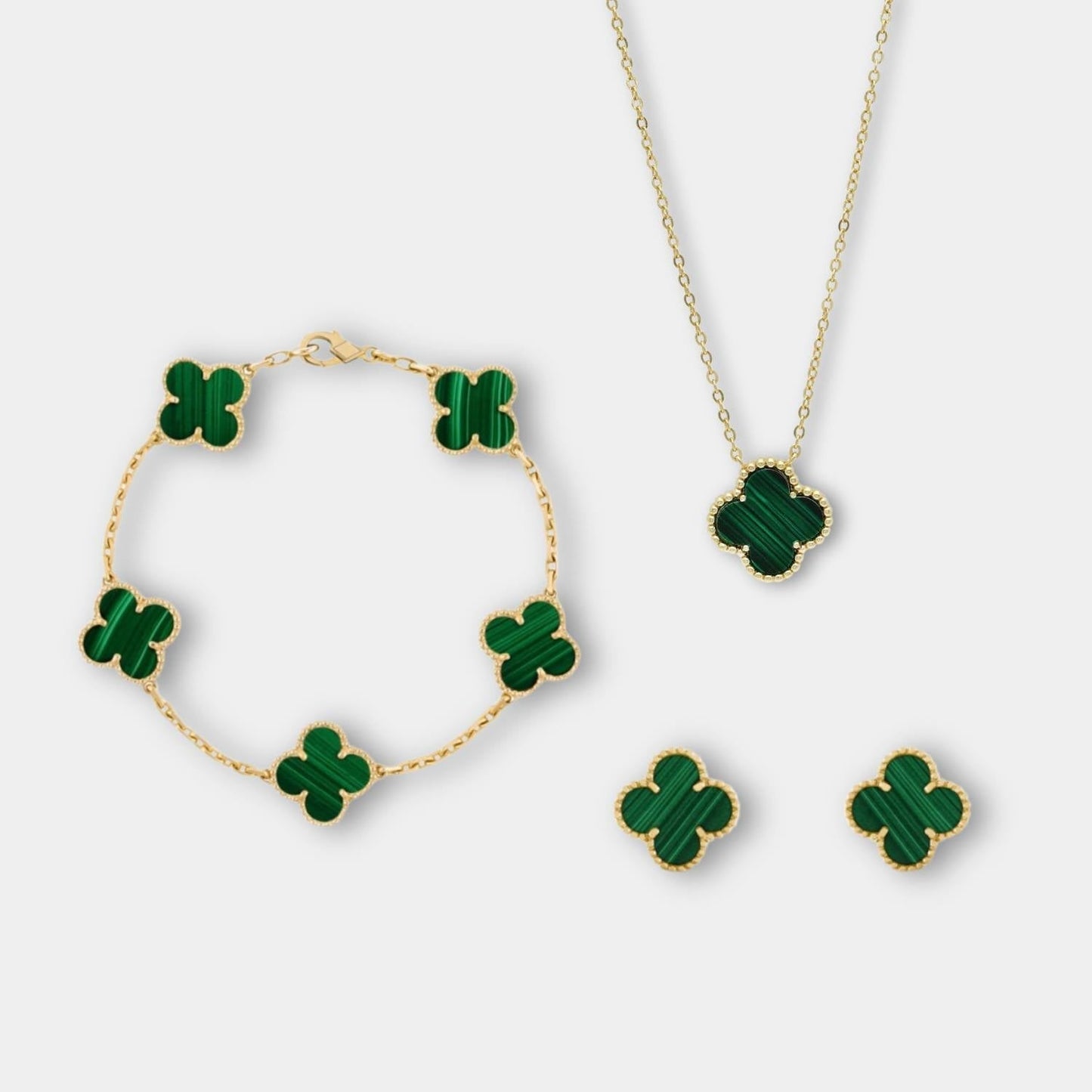 Women’s Minimalist Jewelry Set Necklace Bracelet and Earrings