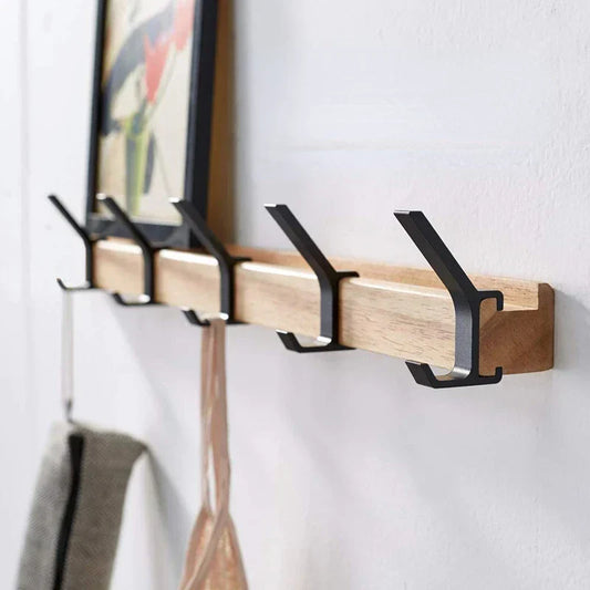 Wall Mounted Coat Rack Adjustable Double Hook Organizer